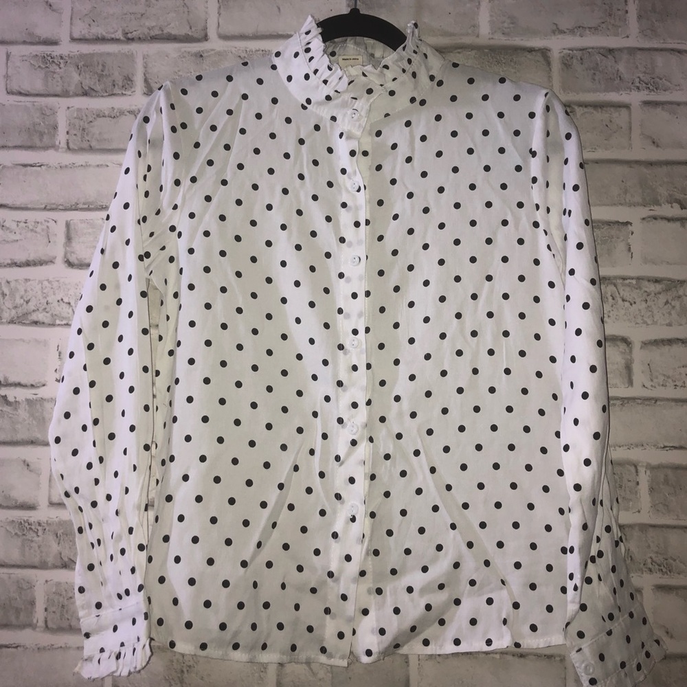 🦋Xingua Polka Dot Long Sleeve Blouse